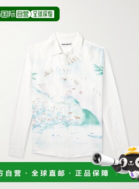 香港直邮1h可退 Our Legacy 男士 Adorn 印花棉质真丝混纺衬衫 M2