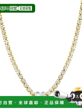 自营 adornia防水水晶心形网球链项链金 - 黄色 美国奥莱直发吊坠