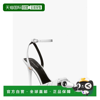 自营michael korsKiana Leather Sandal - optic white 美国奥莱