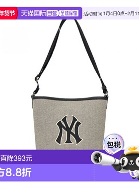 韩国直邮MLB 单肩包3ABMS072N-50BKS皮革斜挎包手提包