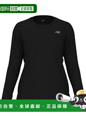 日本直邮 New Balance 女士运动必备系列长袖T恤 BK [WT41225]