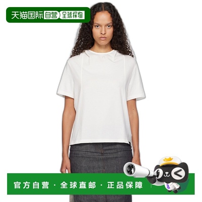 香港直邮潮奢 Courreges 女士 白色连帽 T 恤 424JTS159JS0175
