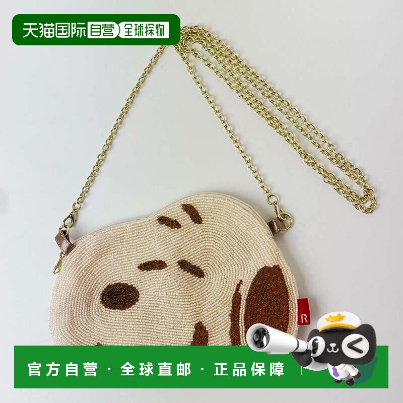 日本直邮ROOTOTE 女士串珠包 史努比脸型图案 IP贝比鲁串珠花生漫图片