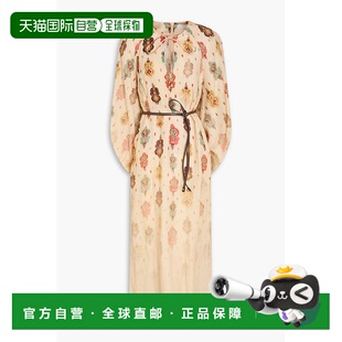 1h可退 香港直邮潮奢 ZIMMERMANN 女士 印花亚麻中长连衣裙 1790D
