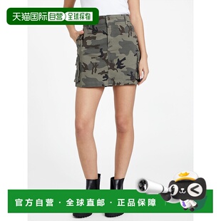 自营 guess惠特尼迷彩工装裤-惠特尼迷彩橄榄色连衣裙 美国奥莱直