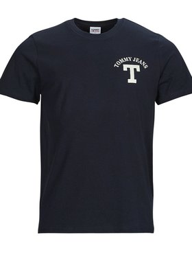 Tommy Jeans 男士 TJM REG CURVED LETTERMAN TEE 短袖T恤 海蓝色
