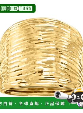 自营 Ross-Simons 意大利 14 克拉黄金钻石切割圆顶戒指 - 黄色