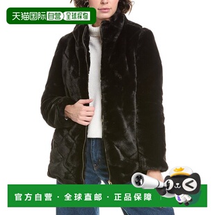 美国奥莱直发外套 黑色 自营Via Spiga凹槽夹克