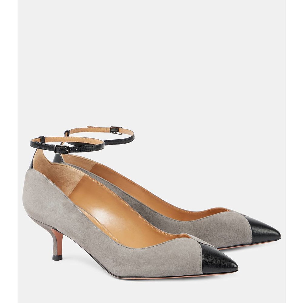 潮奢 AQUAZZURA 女士 Pinot 50 绒面革浅口鞋 001011