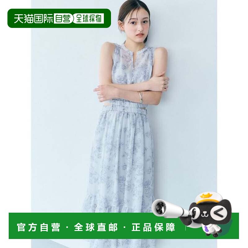 日本直邮SNIDEL 无袖层叠连衣裙 浅灰色性感图片
