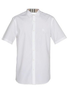 BURBERRY 男士衬衫 80256141 SS2020 白色 翻领休闲衬衫