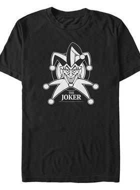 Fifth Sun|DC Men's Batman Creepy Joker Big Face Short Sleeve