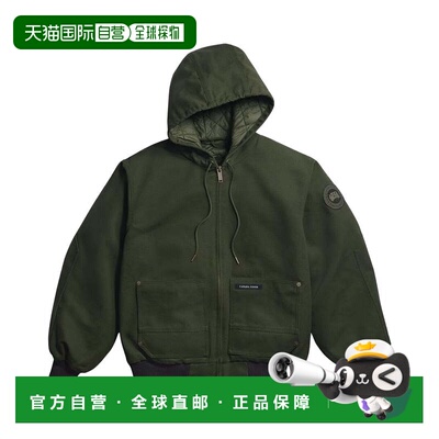 自营canada goose加拿大鹅Beaumont连帽衫-绿色 美国奥莱直发