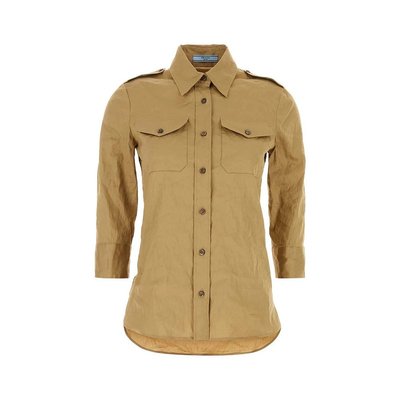 PRADA 女士衬衫 P492GSOOO14NHF0241 AW2024 棕色 CAMICIA