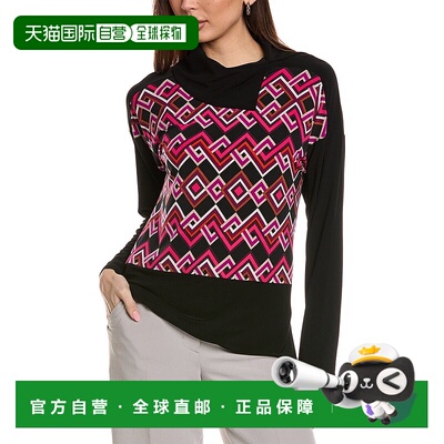 自营 Joseph Ribkoff Cowl Tunic - black 美国奥莱直发上衣女装