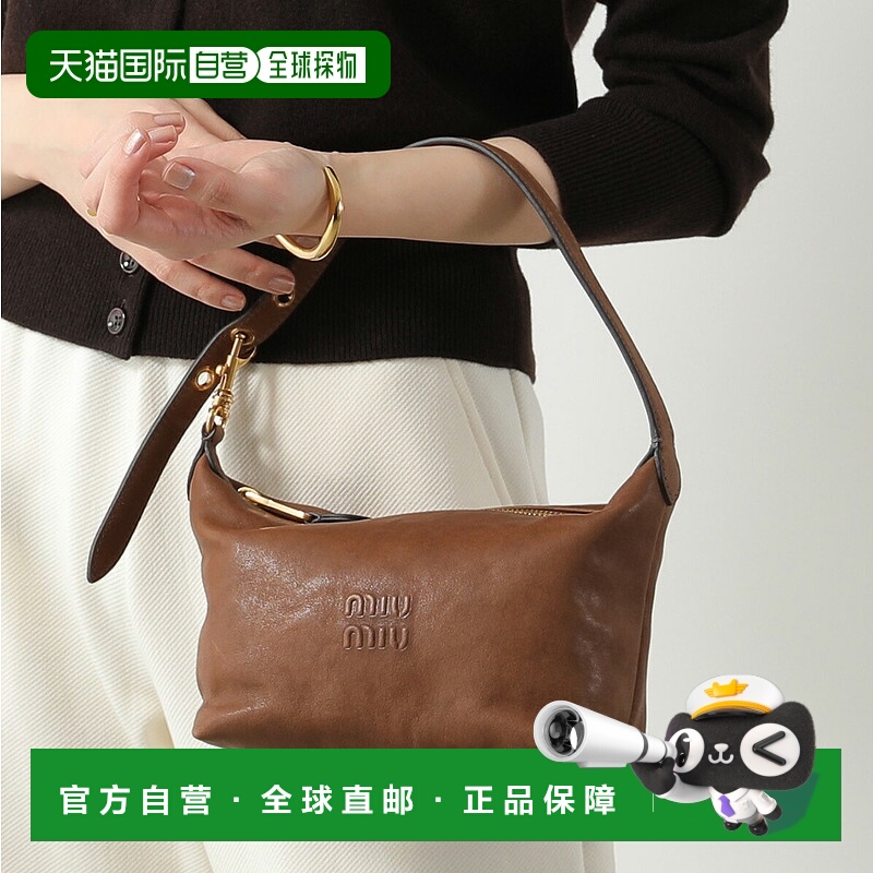 日本直邮MIUMIU Miu Miu 手提包 5NE841 AEFX 女士皮革单肩包 Log
