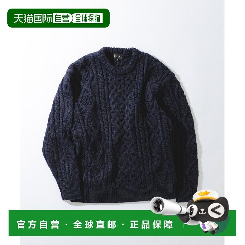 1h可退 日本直邮EKAL男装宽松罗纹针织衫 意大利高支纱线 FEA712S
