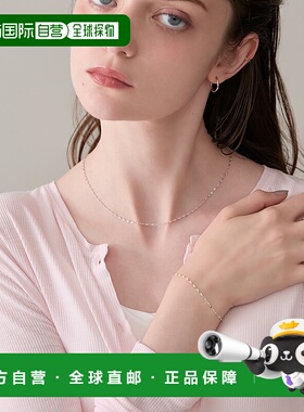 1h可退 日本直邮NOJESS 女装 简约银色项链手链套装 可调节长度 3