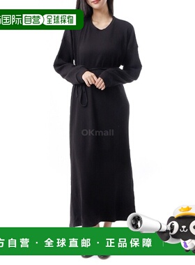 韩国直邮Baserange Shaw 黑色长袖长袍 (DRSH-RIB-000) 一块