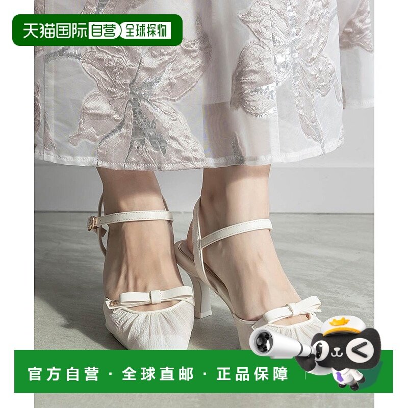 日本直邮Randa 透明蝴蝶结带高跟鞋 RA041BW016051 黑色