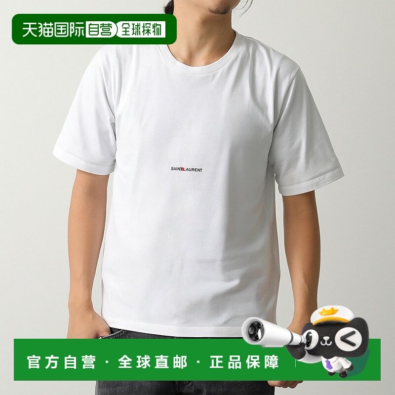 日本直邮SAINT LAURENT 男士短袖圆领T恤（460876 YB2DQ）带小Log