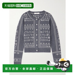 香港直邮SEA 刺绣羊毛针织开衫 海洋 Kit RS26076Cha 女士 1h可退