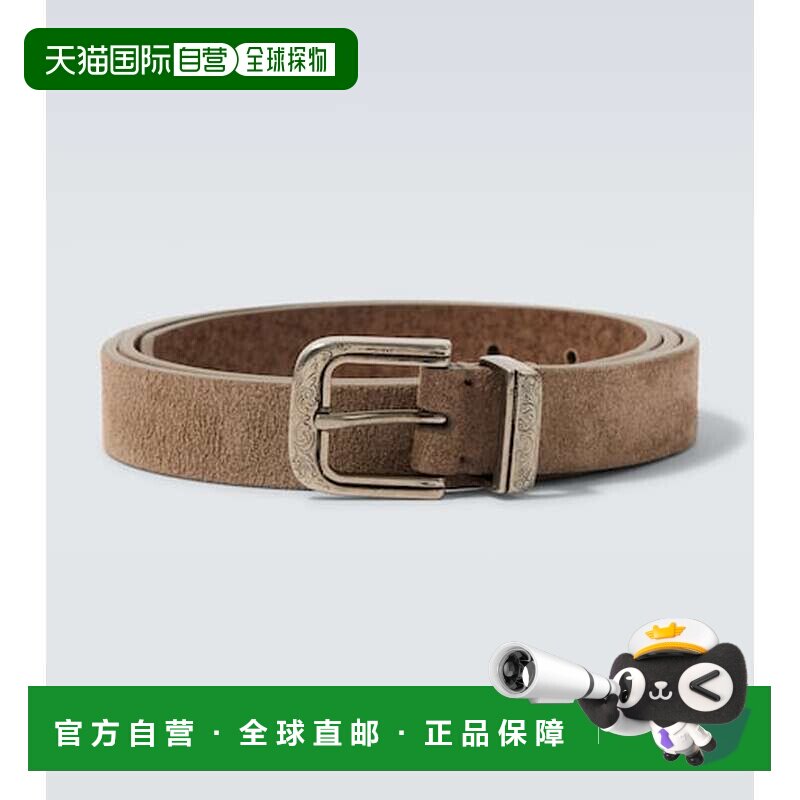 香港直邮Brunello Cucinelli 布内罗 古奇拉利 男士 绒面革皮带 M