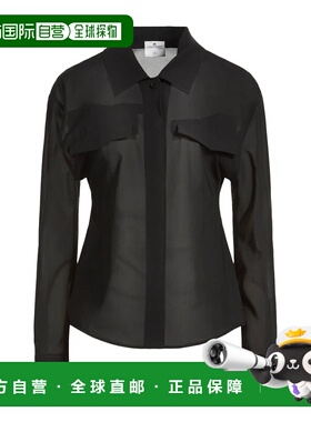 香港直邮Courreges 女士 Blouses 纯色衬衫 black黑色 舒适时尚