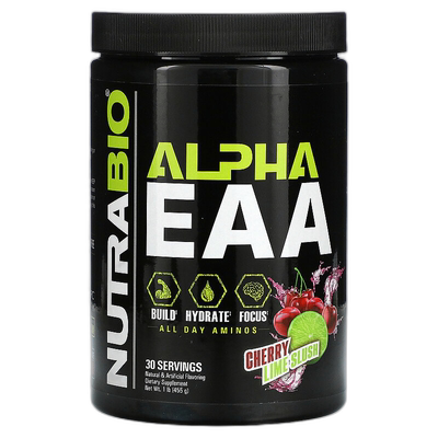 香港直邮Nutrabio Labs,Α必需氨基酸，樱桃酸橙浆，1 磅（455 克