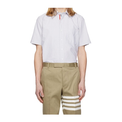香港直邮THOM BROWNE 男士衬衫 MWS239EF0313035 SS2026 灰色