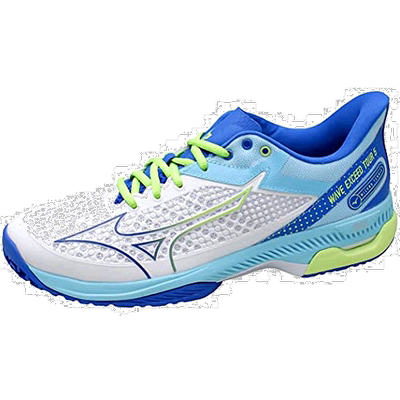【日本直邮】Mizuno美津浓 轻网球鞋OC 白蓝莱姆 23cm2E 61GB2272