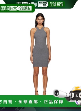 1h可退 香港直邮潮奢 Courreges 女士 灰色 Criss Cross 90's 连