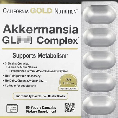 香港直邮California Gold Nutrition,阿克曼菌 + 益生菌