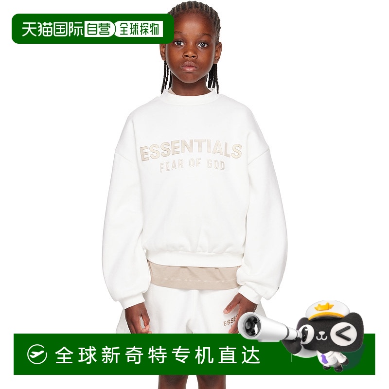 1h可退 香港直邮Essentials 女童 白色 Fleece Crewneck 儿童套头