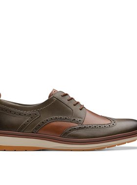 【美国奥莱】直发 Clarks Chantry Wing 绿色皮革 - 深橄榄色组合