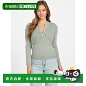 Washed Henley 自营guessDenaya Top fade jade 美国奥莱直