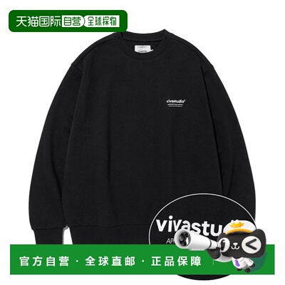 韩国直邮VIVASTUDIO 公用卫衣LOCATION CREWNECK [BLACK] VMASCTM