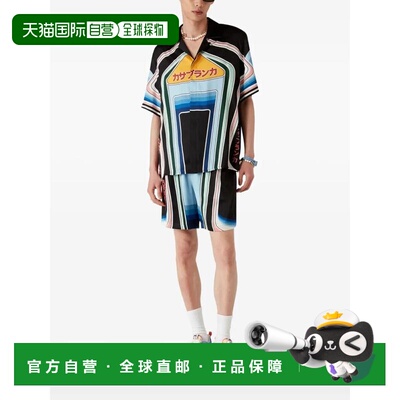 1h可退 香港直邮Casablanca 男士 MOUNTAIN 印花衬衫 MPF25SH0030