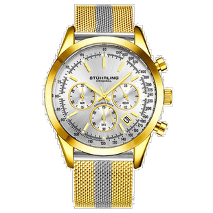 自营 stuhrling originalPreston 3975 Quartz 44mm Chronograph