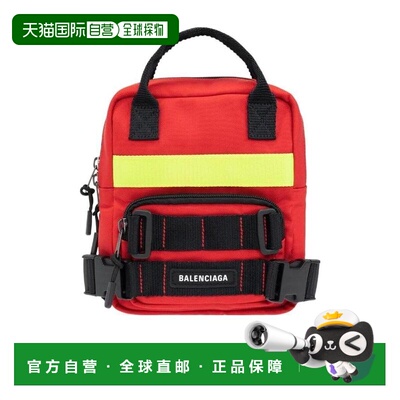 香港直邮Balenciaga FIREMAN XS徽标双肩包 6580872BKKX手提包