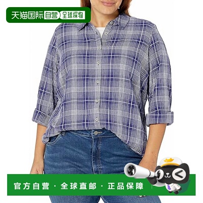 自营foxcroftWomen's Rhea Plaid Perfection Long Sleeve Shirt