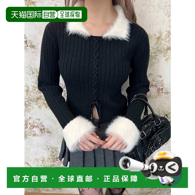 1h可退 日本直邮PHILLY 女装 双色系带设计针织上衣 PWC25AW051