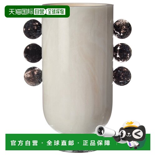 自营Jonathan Adler Como圆盘Urn花瓶-黑色 美国奥莱直发