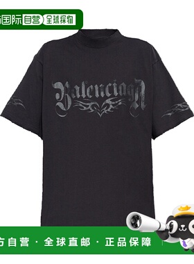 香港直邮BALENCIAGA 女士T恤 764235TRVA31576 CO 黑色短袖