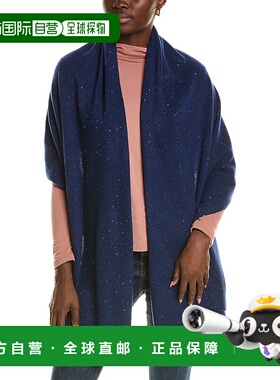 自营sofiacashmere轻质羊绒混纺围巾-蓝色 美国奥莱直发披肩