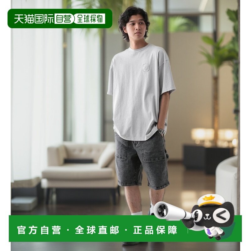 1h可退 日本直邮DC 男士刺绣圆圈Logo宽松短袖T恤 497850纯棉