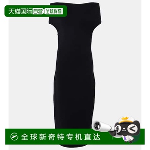 black黑色 1h可退 针织露肩中长连衣裙 香港直邮TOTÊME 舒适 女士