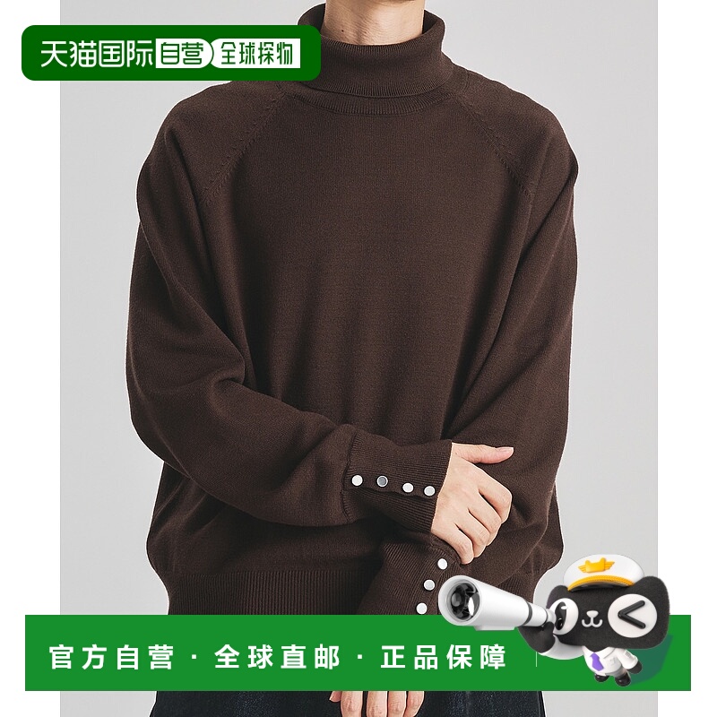 1h可退 日本直邮selle glant 男女同款 高领设计袖口针织衫 银扣