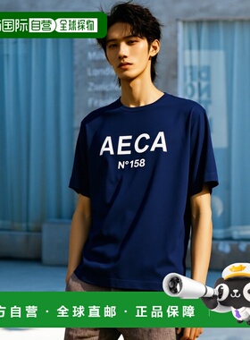 韩国直邮AECA WHITE 男士T恤AWCMSSBDTTSST002C0LB AECA BIG LOGO