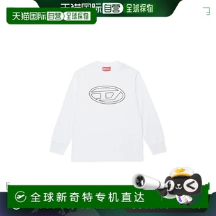 AW2024 白色 男童T恤 長袖 T恤 J020160BEAFK100 香港直郵DIESEL
